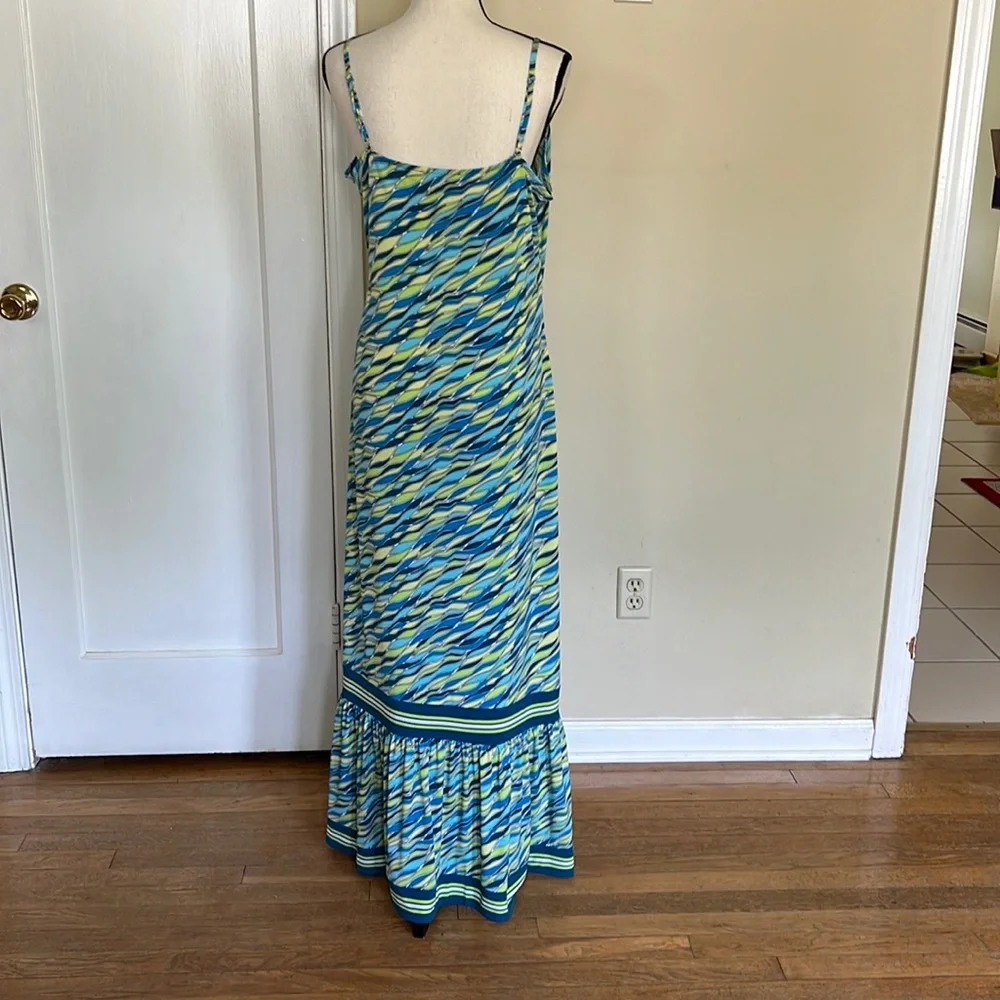Michael Kors Wavy Abstract Maxi Dress